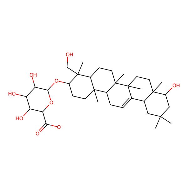 2D Structure of soyasapogenol B 3-O-beta-glucuronate
