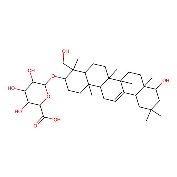 2D Structure of soyasapogenol B 3-O-beta-glucuronide