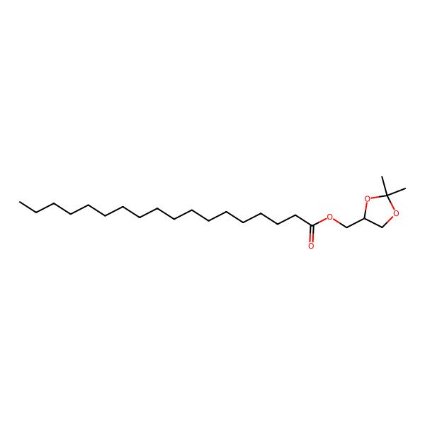 2D Structure of Stearic acid, (2,2-dimethyl-1,3-dioxolan-4-yl)methyl ester