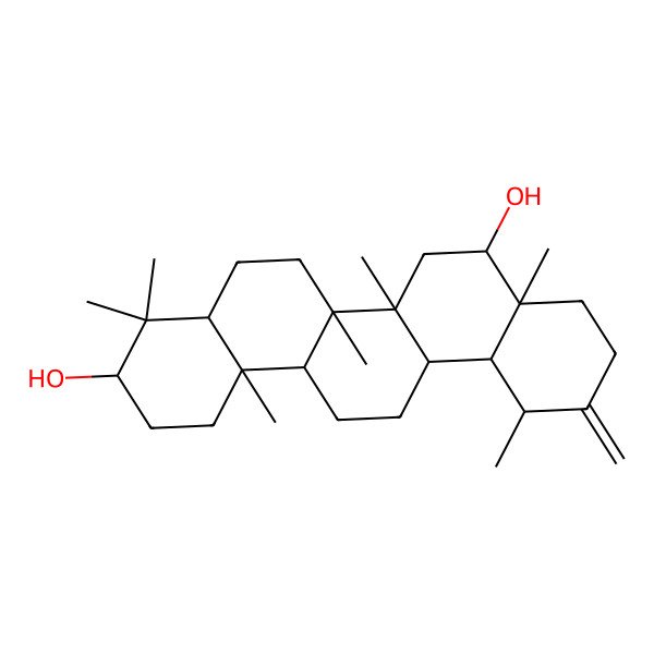 2D Structure of Taraxast-20(30)-ene-3beta,16beta-diol