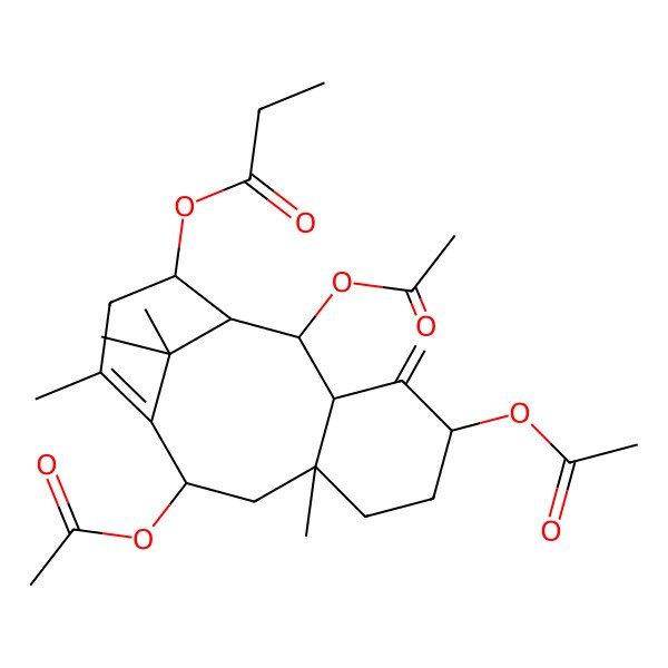 2D Structure of Taxa-4(20),11-diene 2alpha,5alpha,10beta,14beta-tetrol 2,5,10-triacetate 14-propanoate