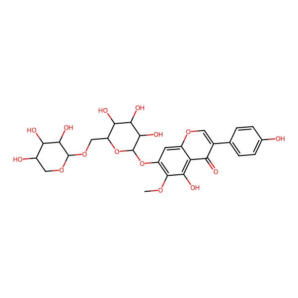 2D Structure of Tectorigenin 7-O-xylosylglucoside