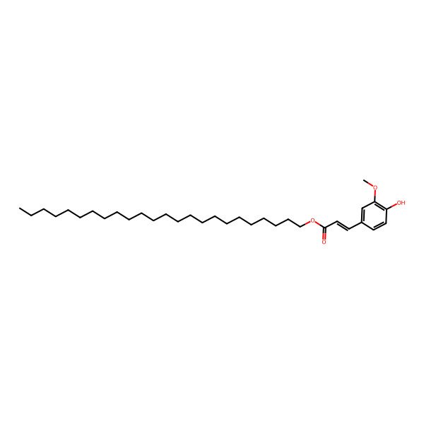 2D Structure of Tetracosyl 3-(4-hydroxy-3-methoxyphenyl)prop-2-enoate