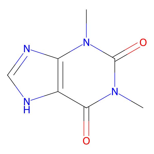 2D Structure of Theophylline