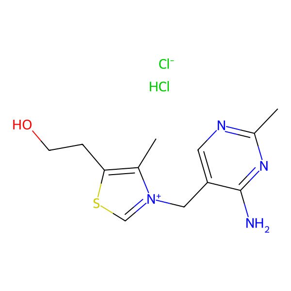 2D Structure of Thiamine Hydrochloride