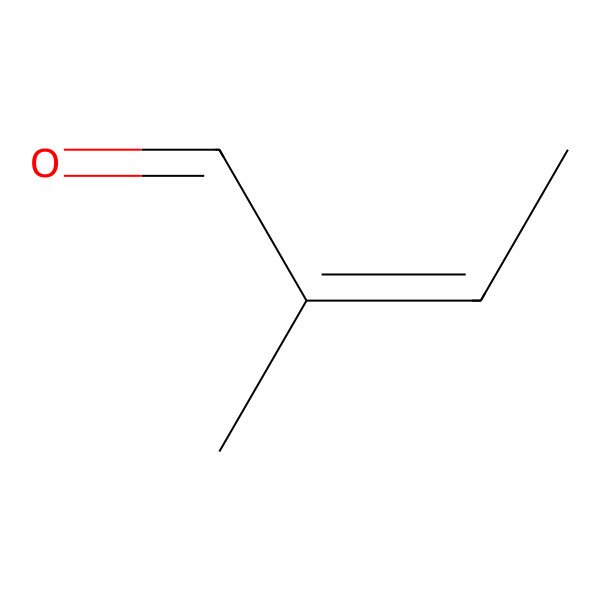 2D Structure of Tiglic aldehyde