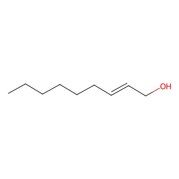 2D Structure of 2-Nonen-1-ol, (2E)-