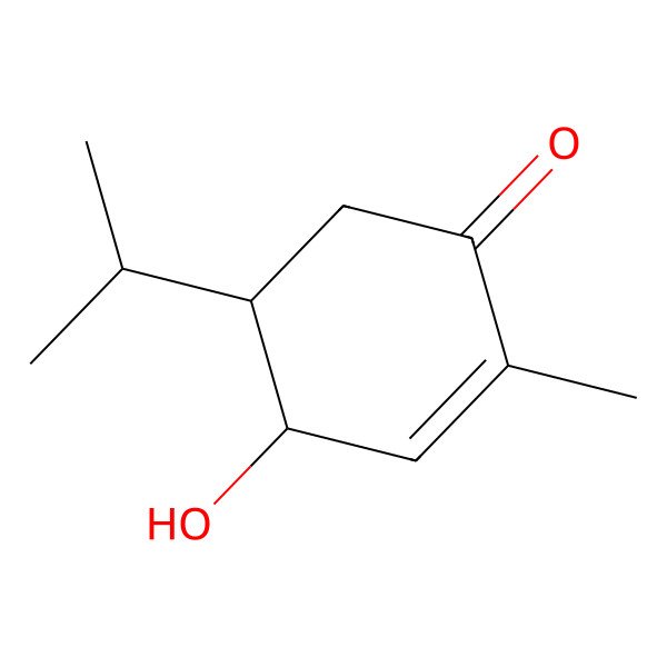 2D Structure of trans-5-Hydroxy-p-menth-1(6)-en-2-one