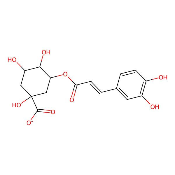 2D Structure of trans-5-O-caffeoyl-D-quinate