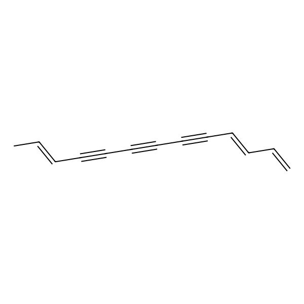2D Structure of trans,trans-1,3,11-Tridecatriene-5,7,9-triyne 2D Structure of trans,trans-1,3,11-Tridecatriene-5,7,9-triyne