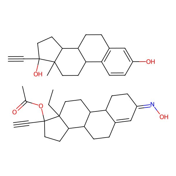 2D Structure of Norgestimate and Ethinyl Estradiol