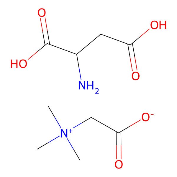 2D Structure of (Trimethylazaniumyl)acetate--aspartic acid (1/1)