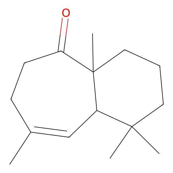 2D Structure of (4aR,9aR)-4,4,6,9a-tetramethyl-1,2,3,4a,7,8-hexahydrobenzo[7]annulen-9-one