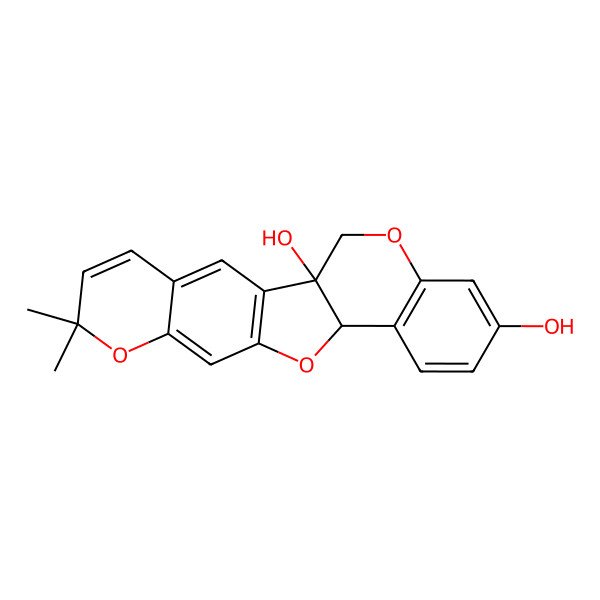 2D Structure of (1R,13R)-7,7-Dimethyl-8,12,20-trioxapentacyclo[11.8.0.02,11.04,9.014,19]henicosa-2(11),3,5,9,14(19),15,17-heptaene-1,17-diol