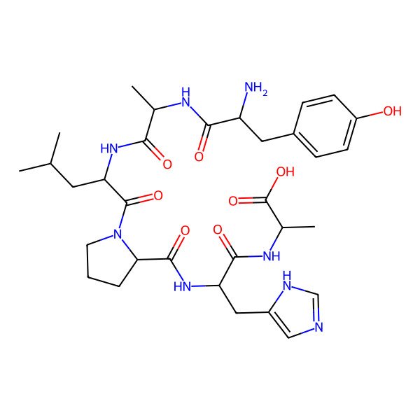 2D Structure of Tyr-Ala-Leu-Pro-His-Ala