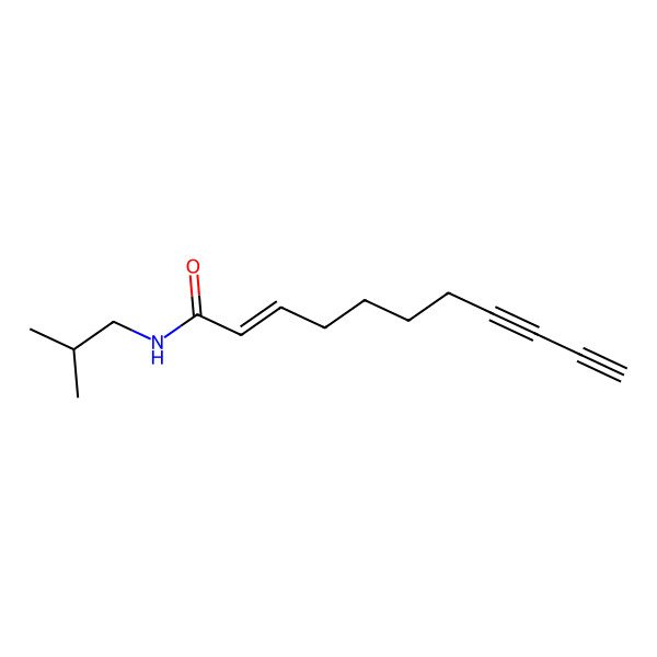 2D Structure of Undeca-2-ene-8,10-diynoic acid isobutylamide