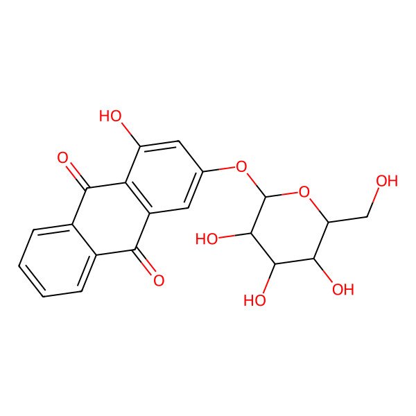 2D Structure of Xanthopupurin 3-O-beta-D-glucoside