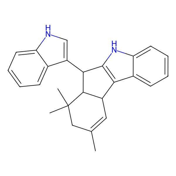 2D Structure of Yuehchukene 2D Structure of Yuehchukene