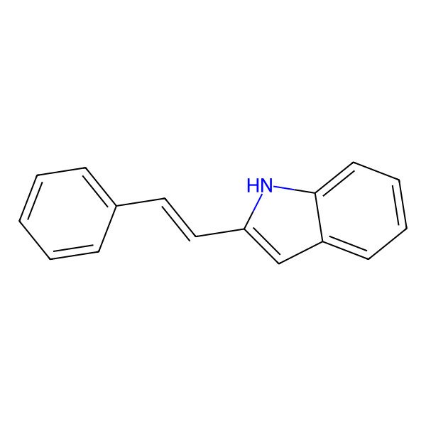 2D Structure of (Z)-1-(2-indolyl)-2-phenylethylene