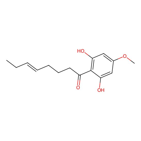 2D Structure of (Z)-1-(2,6-dihydroxy-4-methoxyphenyl)oct-5-en-1-one