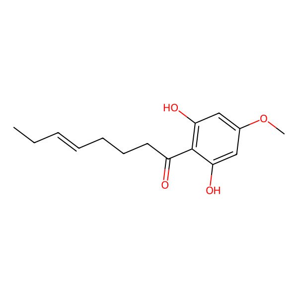 2D Structure of (Z)-1-(2,6-dihydroxy-4-methoxyphenyl)oct-5-en-1-one 2D Structure of (Z)-1-(2,6-dihydroxy-4-methoxyphenyl)oct-5-en-1-one