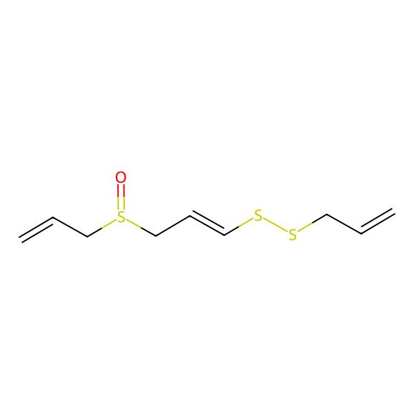 2D Structure of (Z)-1-(prop-2-enyldisulfanyl)-3-[(R)-prop-2-enylsulfinyl]prop-1-ene
