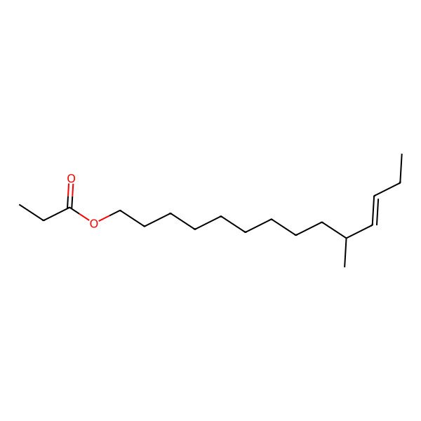 2D Structure of Z-10-Methyl-11-tetradecen-1-ol propionate 2D Structure of Z-10-Methyl-11-tetradecen-1-ol propionate