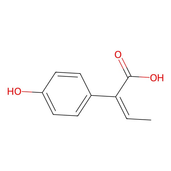 2D Structure of (Z)-2-(4-hydroxyphenyl)but-2-enoic acid