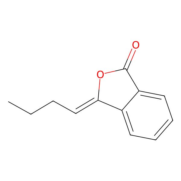 2D Structure of 1(3H)-Isobenzofuranone, 3-butylidene-