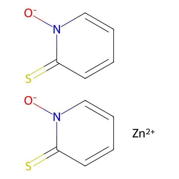 2D Structure of 2-Pyridinethiol 1-Oxide Zinc Salt