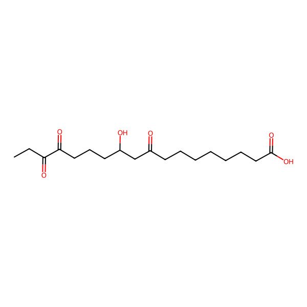 2D Structure of (-)-11-Hydroxy-9,15,16-trioxooctadecanoic acid