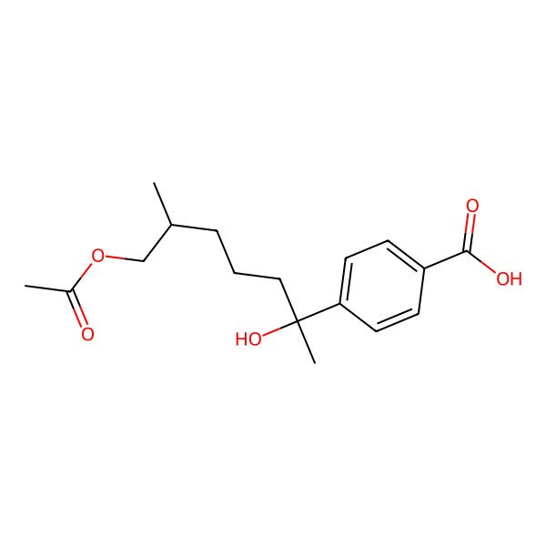 2D Structure of (-)-12-Acetoxy-1-deoxysydonic acid