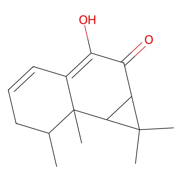 2D Structure of (+)-1,2-Didehydro-9-hydroxy-aristlone