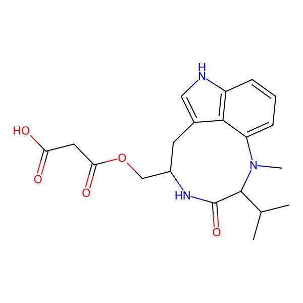 2D Structure of (-)-14-o-malonylindolactam V