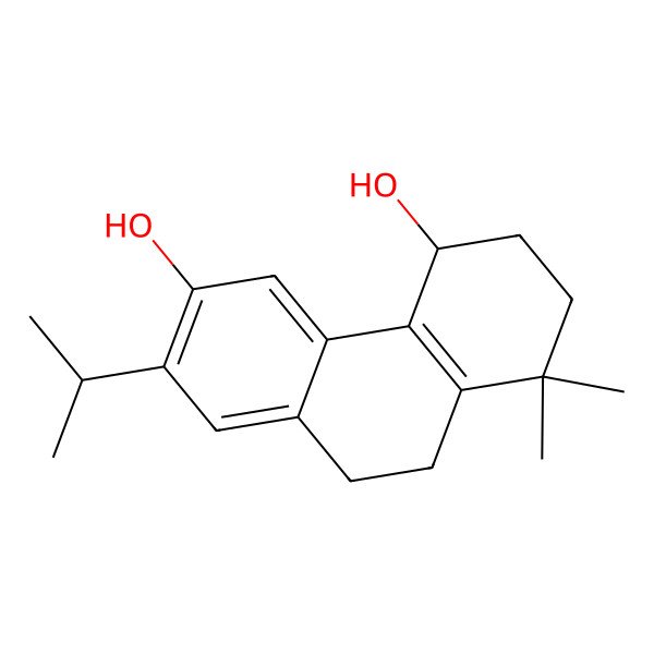 2D Structure of (+)-(1R)-1,12-dihydroxy-20-norabieta-5(10),8,11,13-tetraene 2D Structure of (+)-(1R)-1,12-dihydroxy-20-norabieta-5(10),8,11,13-tetraene