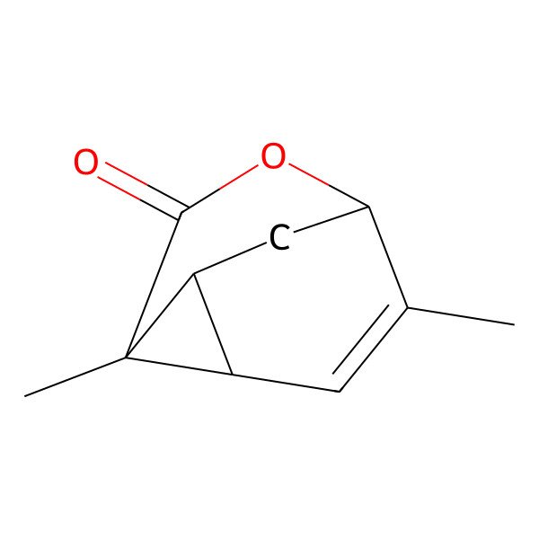 2D Structure of (-)-(1R,4R,6S,7S)-2-caren-4,8-olide