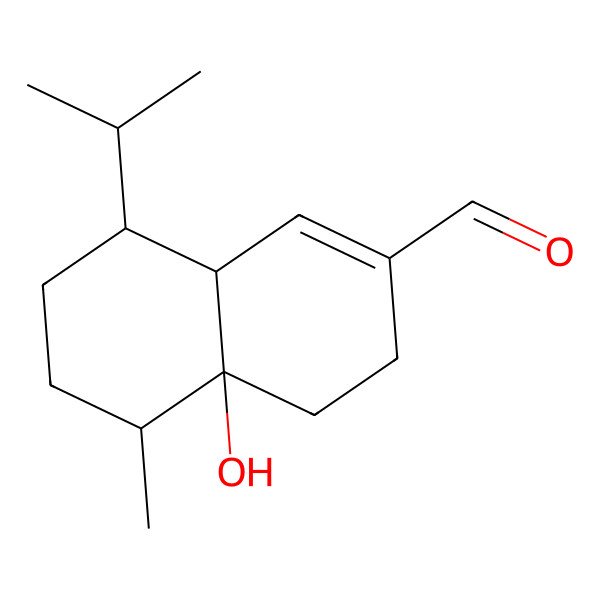 2D Structure of (-)-(1R,6R,7S,10R)-11-oxocadinan-4-en-1-ol