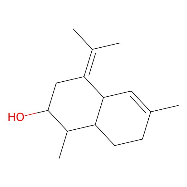 2D Structure of (-)-(1S,6S,9R,10R)-9alpha-Hydroxyamorpha-4,7(11)-diene