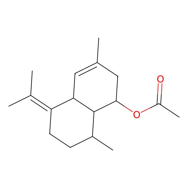 2D Structure of (-)-2-Acetoxyamorpha-4,7(11)-diene 2D Structure of (-)-2-Acetoxyamorpha-4,7(11)-diene