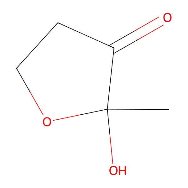 2D Structure of (+/-)-2-Hydroxy-2-methyldihydrofuran-3(2h)-one