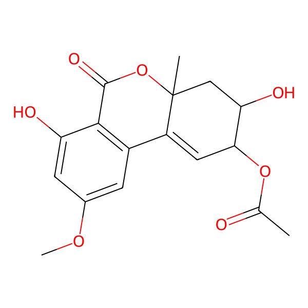 2D Structure of (-)-(2R,3R,4aR)-altenuene-2-acetoxy ester