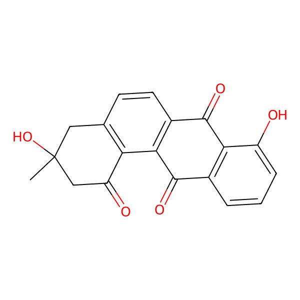 2D Structure of (+)-3,4-dihydro-3,8-dihydroxy-3-methylbenz(a)anthracene-1,7,12(2H)-trione
