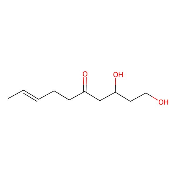 2D Structure of (-)-(3R,8E)-1,3-Dihydroxy-8-decen-5-one