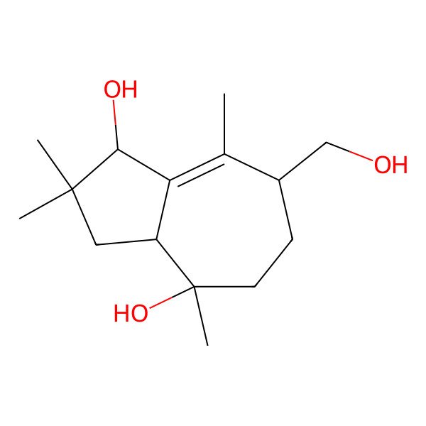 2D Structure of (+)-(3S,6R,7R,10S)-tremul-1-ene-6,10,12-triol