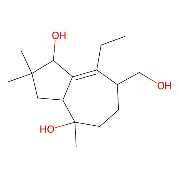 2D Structure of (+)-(3S,6R,7R,10S)-Tremulene-6,10,12-triol