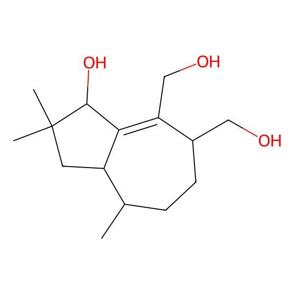 2D Structure of (+)-(3S,6S,7S,10S)-tremul-1-ene-10,11,12-triol
