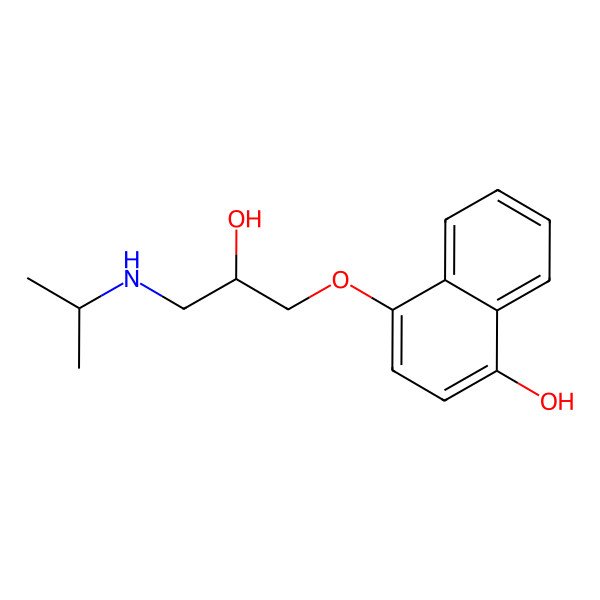 2D Structure of (-)-4-Hydroxypropranolol