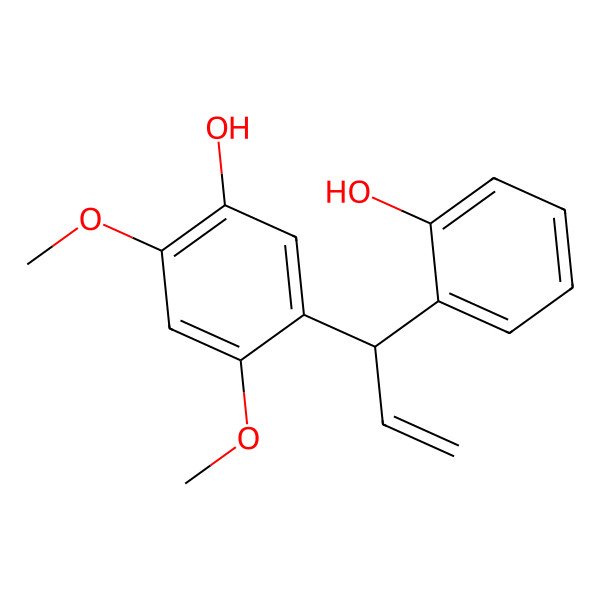 2D Structure of (+)-4',6'-Dimethoxy[(S)-2,3'-allylidenediphenol]