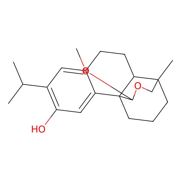 2D Structure of (-)-(4S,5S,10R,20R)-12,18-dihydroxyabieta-8,11,13-trien-20-aldehyde18,20-methyl acetal 2D Structure of (-)-(4S,5S,10R,20R)-12,18-dihydroxyabieta-8,11,13-trien-20-aldehyde18,20-methyl acetal