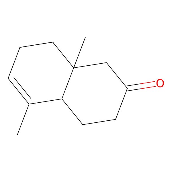 2D Structure of (+)-(5S,10S)-3,4,4aR,7,8,8aR-Hexahydro-5,8a-dimethylnaphthalen-2(1H)-one